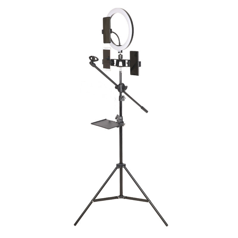 Cross Bar Tray Storage Rack with Microphone Beauty Fill Light Photography Floor Mobile Pho