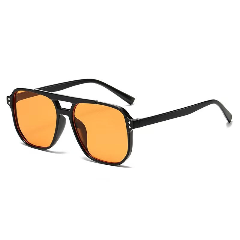 Lunettes de soleil à double pont carrées