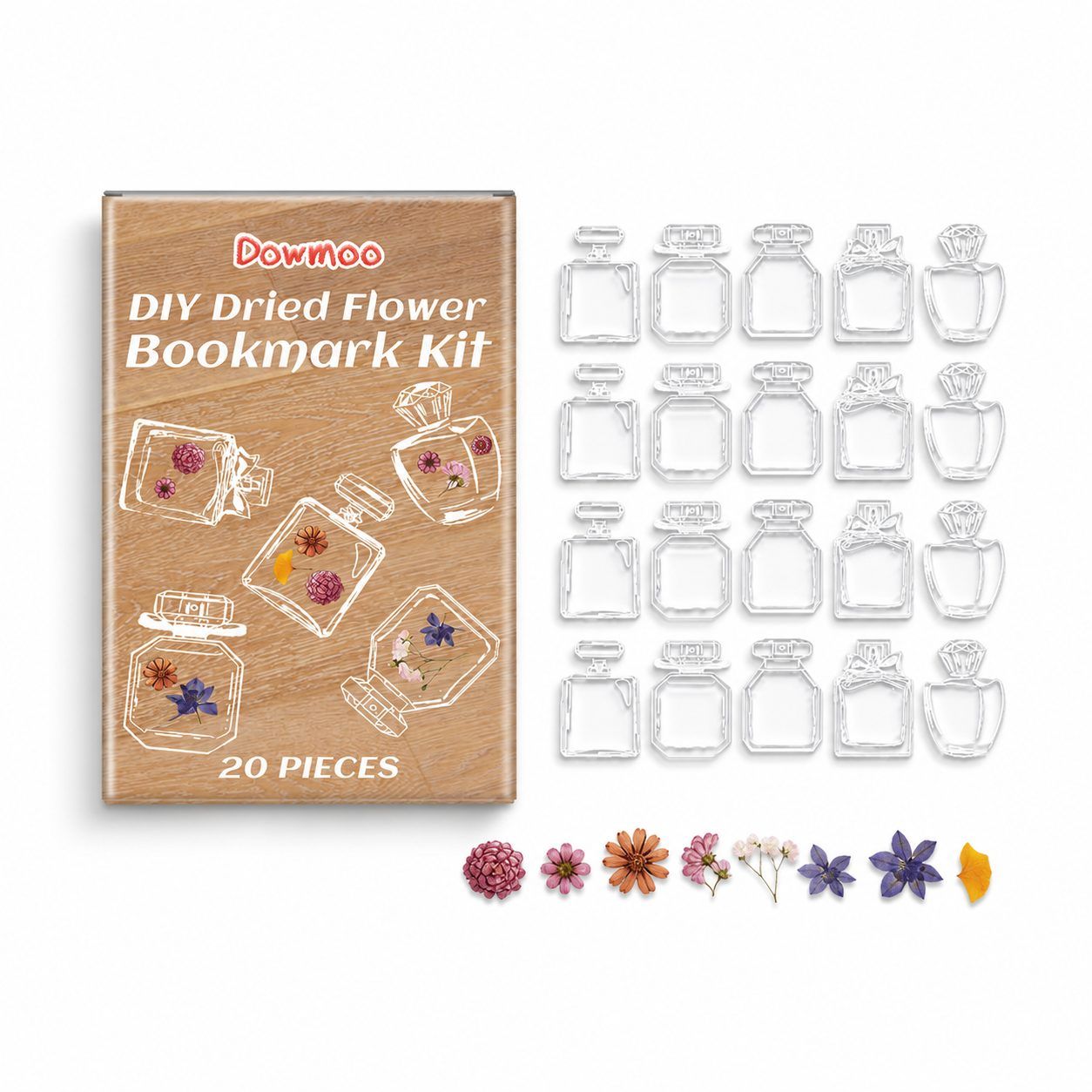 Kit de signet de fleur séchée DOWMOO