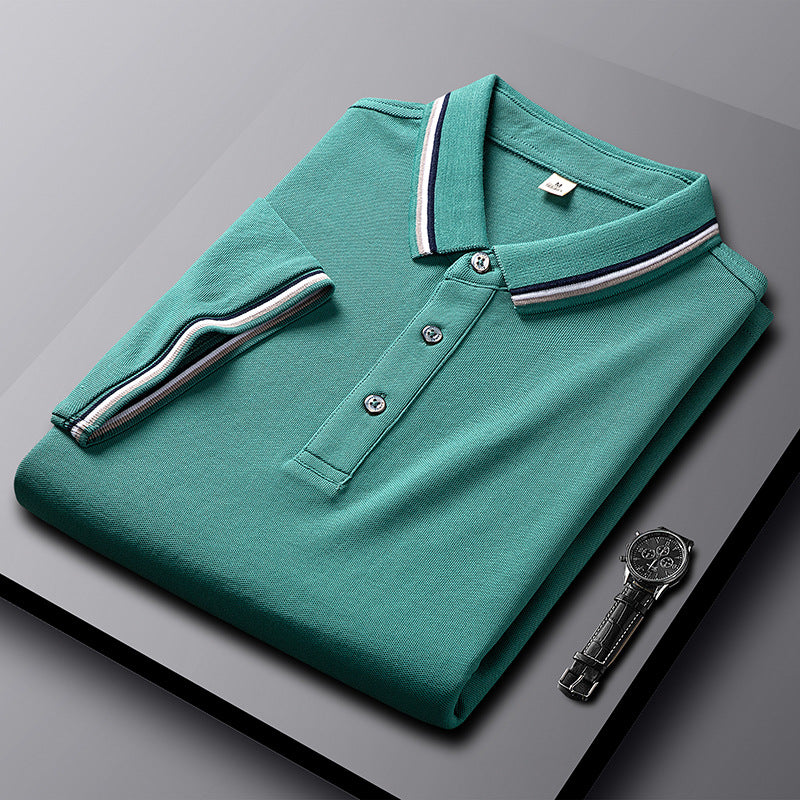 Polo d'affaires à manches courtes homme avec un collier tournant