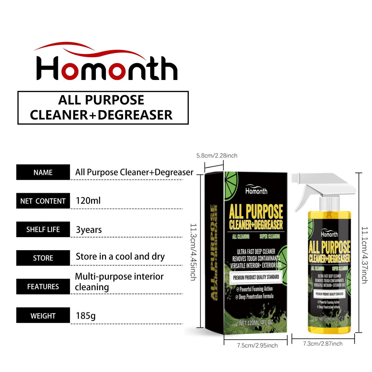 HOMONTH Multipurpose Automotive Interior Cleaner