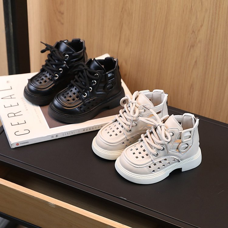 Printemps été britannique style mi-calf Sandales pour garçons filles