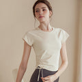 T-shirt de yoga à manches courtes pour femmes