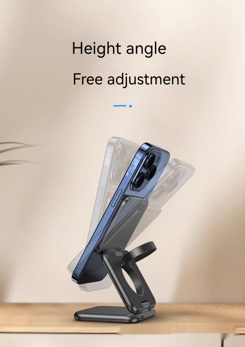 Support de téléphone mobile chargeur magnétique pliable