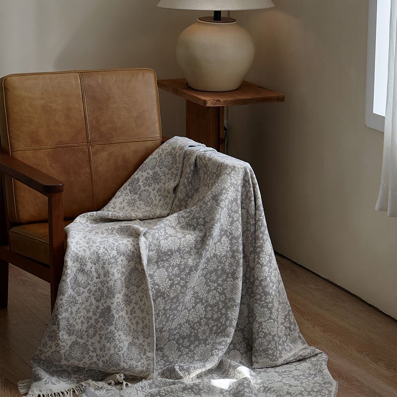 Couverture en coton tissée avec une Texture laine Couverture multifonctionnelle