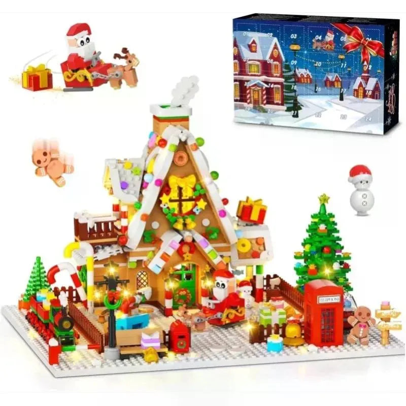 1642-Piece Mini Gingerbread House Calendrier de l'avent