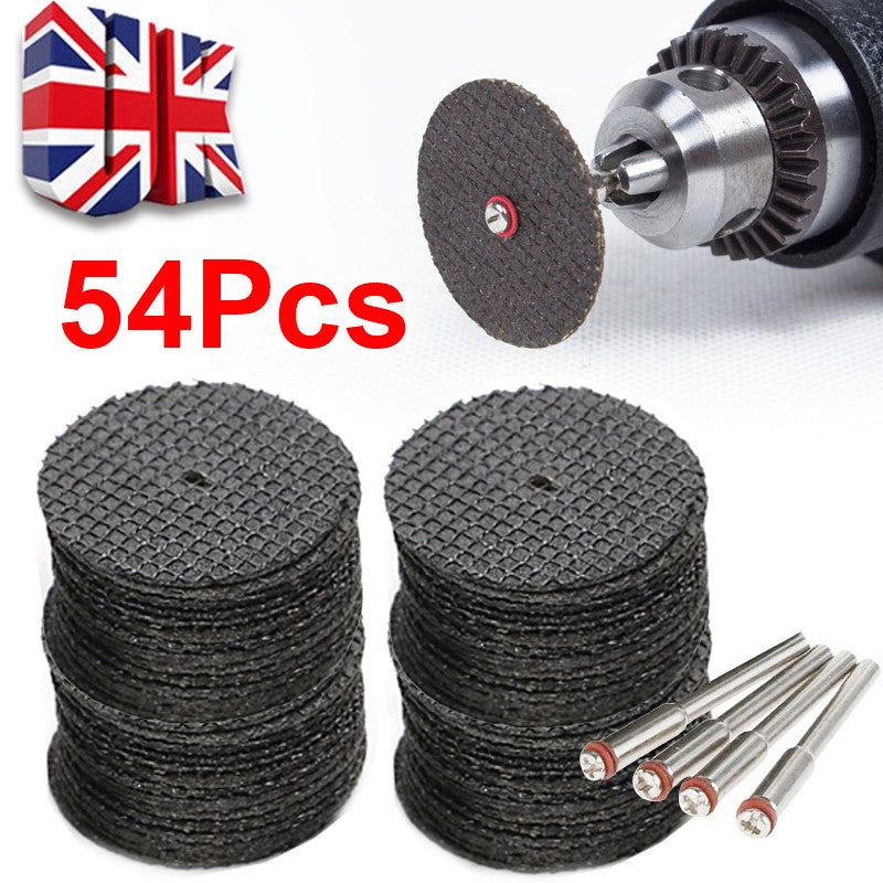 Jeu de disque de coupe de résine de 54Pcs Mini coupe de roue pour l'outil rotatif Mandrel