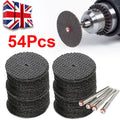 Jeu de disque de coupe de résine de 54Pcs Mini coupe de roue pour l'outil rotatif Mandrel