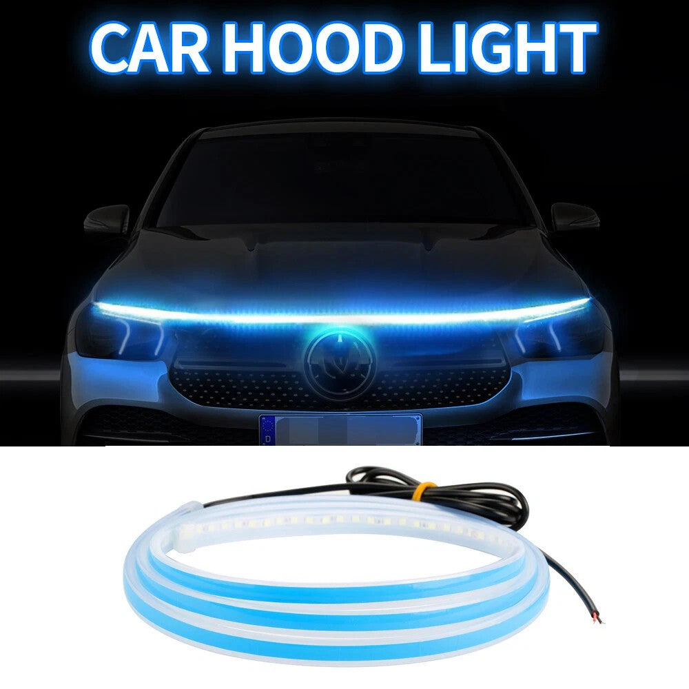 180cm 12V voiture étanche à l'eau Hood avant LED jour de course décoratif flexible bande de lumière Fo