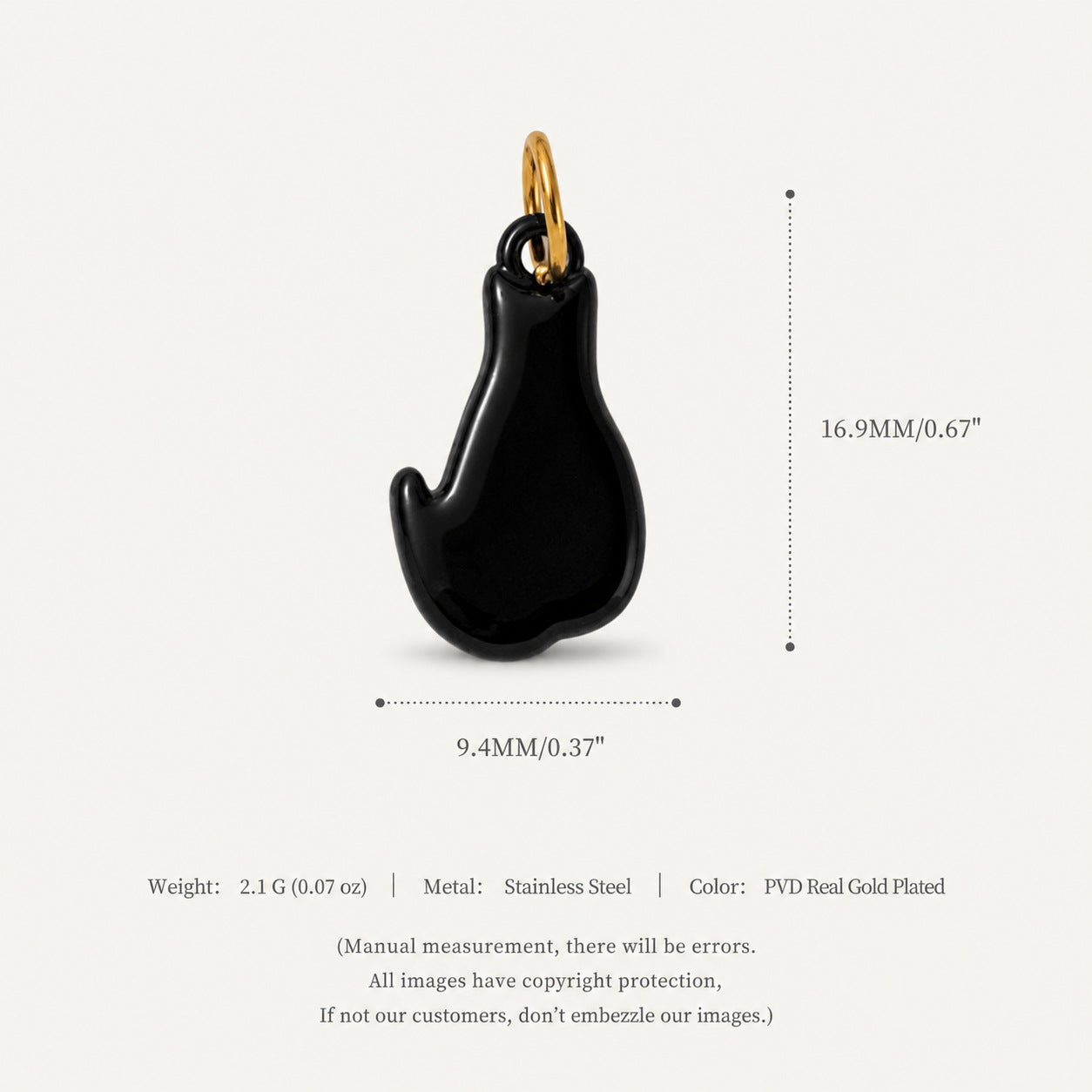 Accessoire pendentif en acier inoxydable