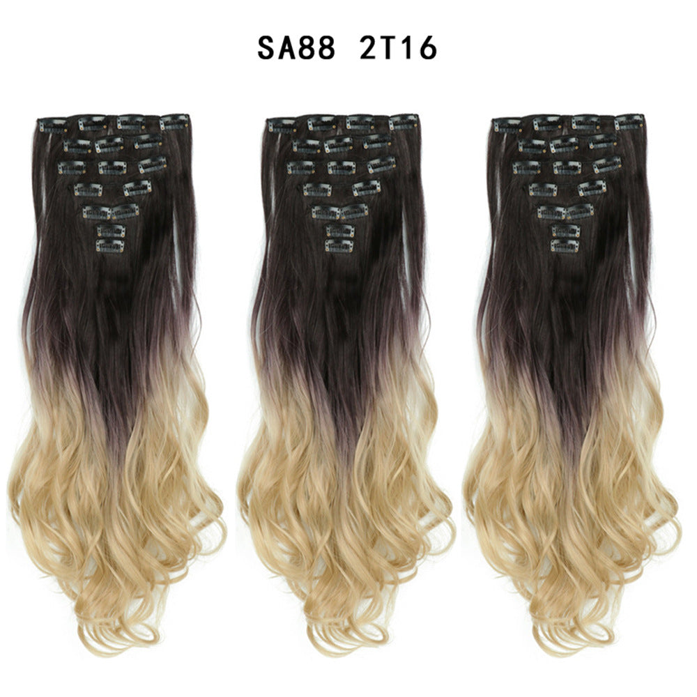 Long cheveux bouclés Rideau de soie haute température