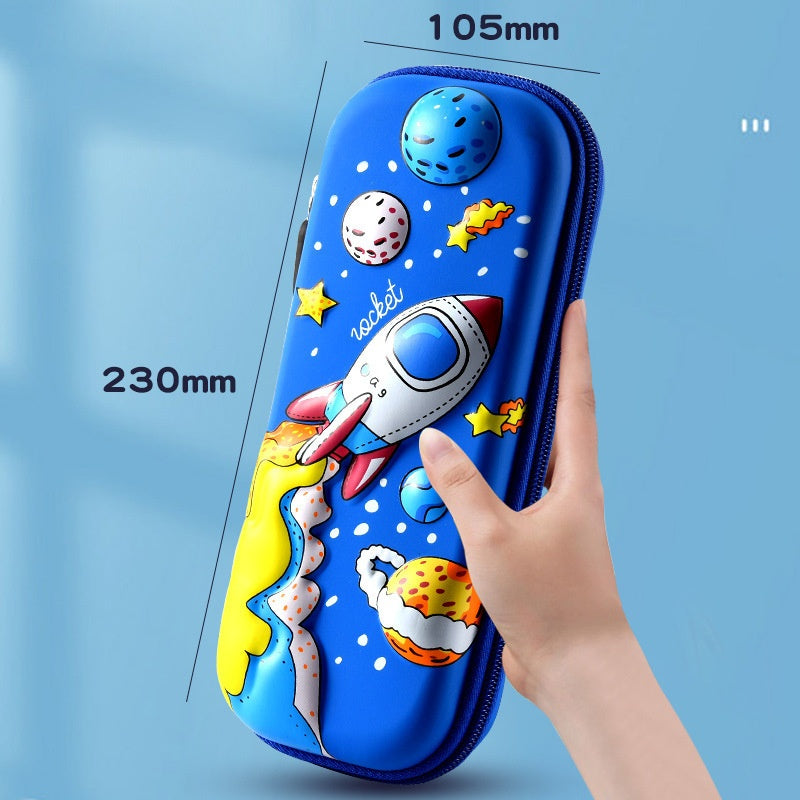 Boîte à crayons en cuir 3D
