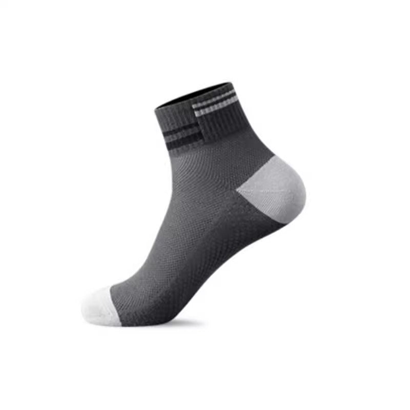 Mesh Respirant Couleur Solide Polyester Coton Court Tube Massage Pied lit Chaussettes Athlétiques