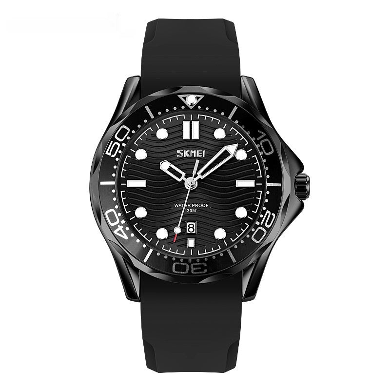 Montre à quartz pour hommes à ruban lumineux
