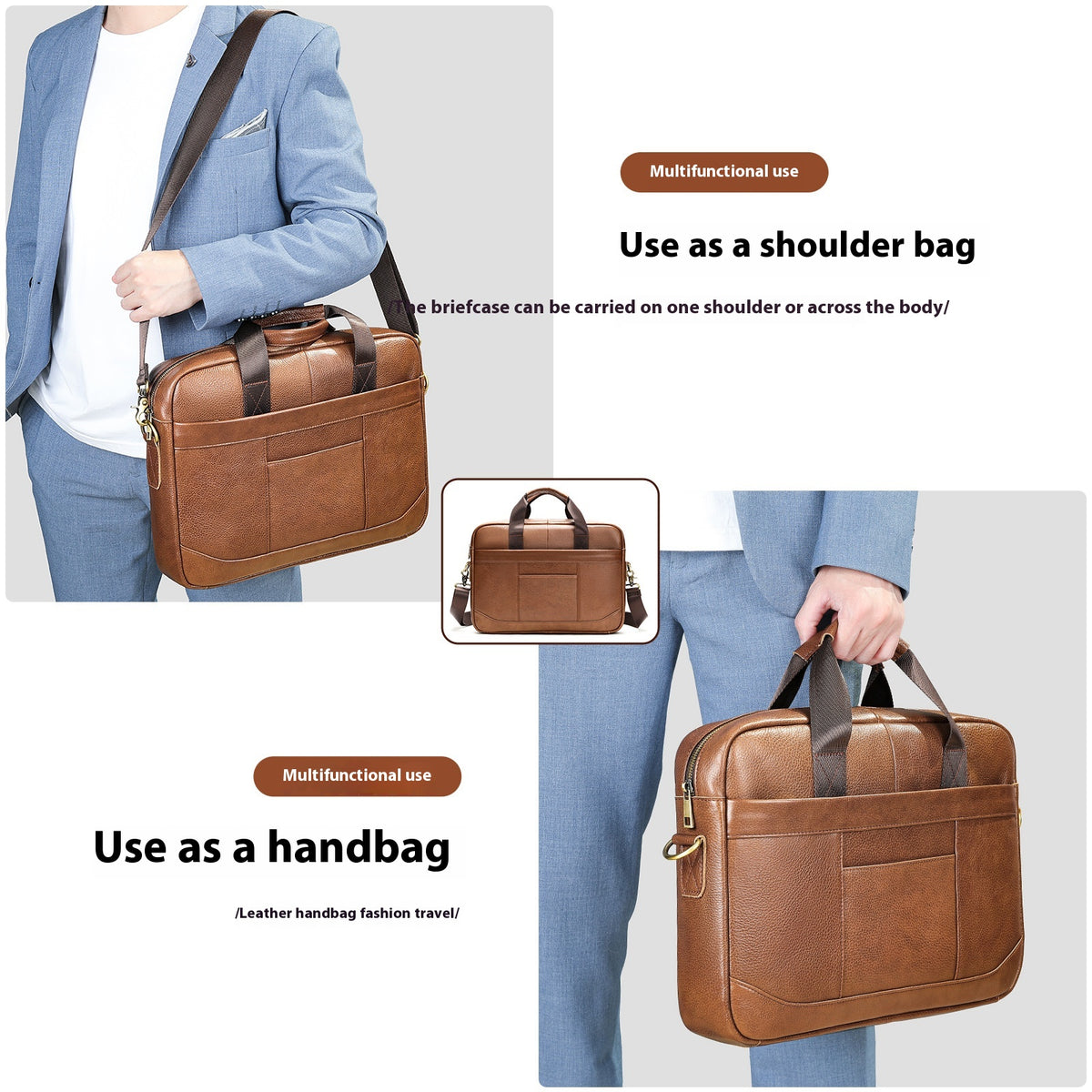 Document officiel de l'homme Sac en cuir pour ordinateur occasionnel
