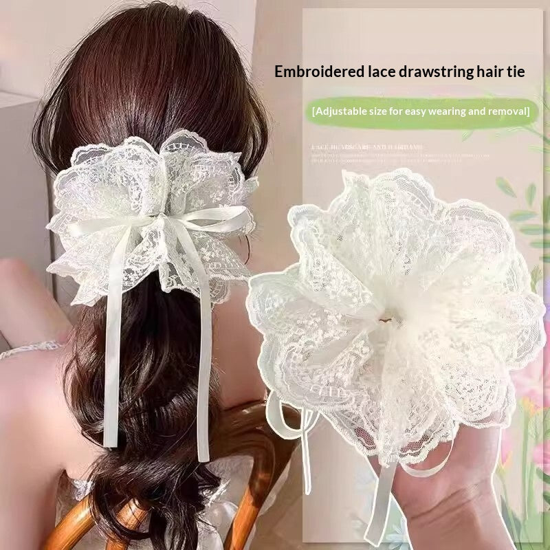 PrintempsSummer Vibe Dentelle réglable Scrunchie pour les femmes