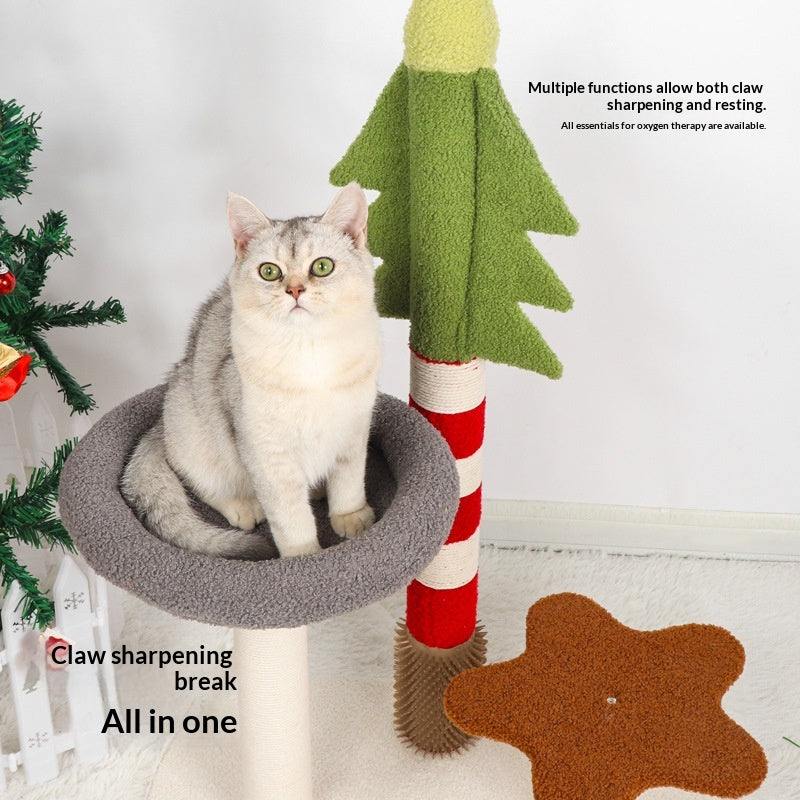 Promotion de l'arbre de Noël Chat cadre d'escalade Sisal tout-en-un Cat Scratching Post