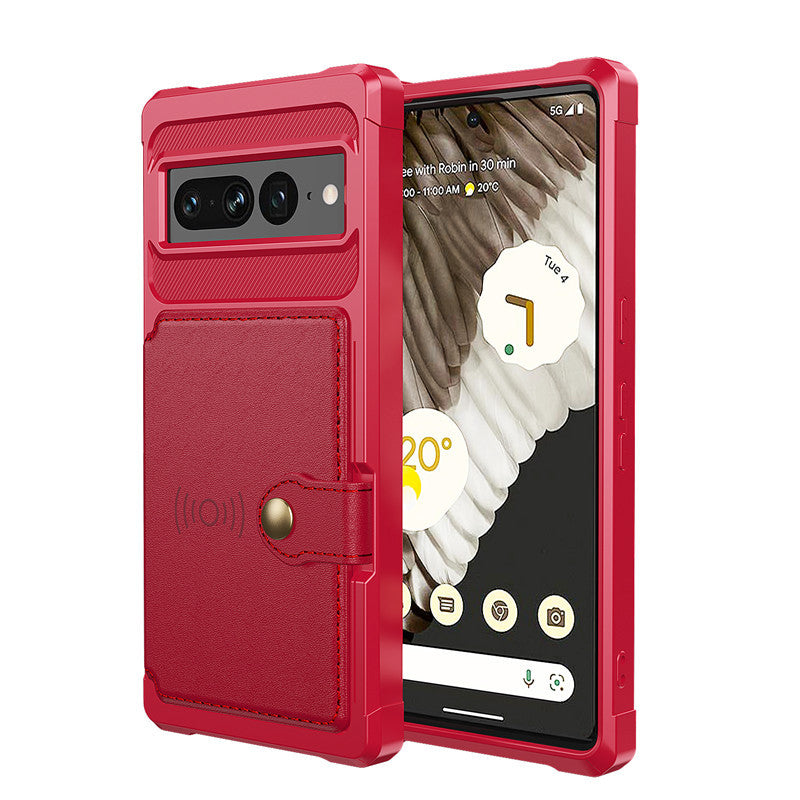 Applicable à Google Pixel 7 carte Phone Case Button Wallet Coque de protection anti-goutte