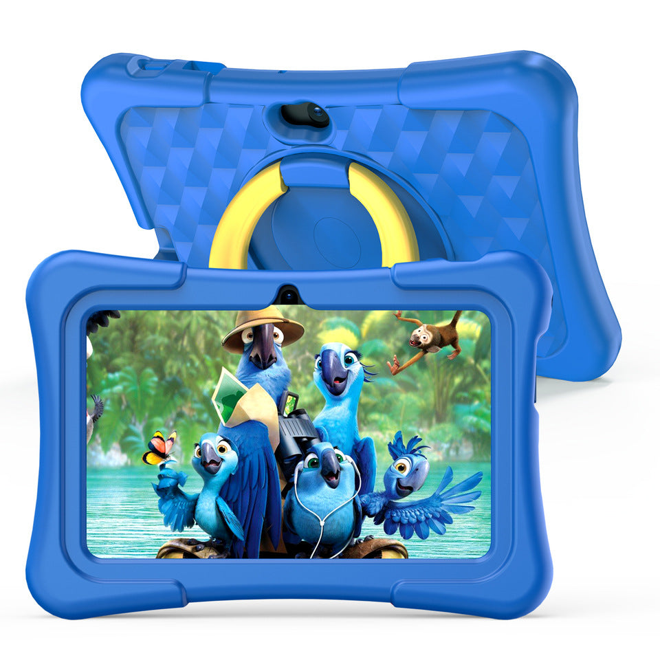 7-pouces d'éducation pour enfants plat avec housse en silicone de protection Manche de rotation à 360 degrés B