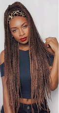 Cheveux européens et américains de soie glacée avec Turban Wig à trois brins Braid Brésilien crochet Stre