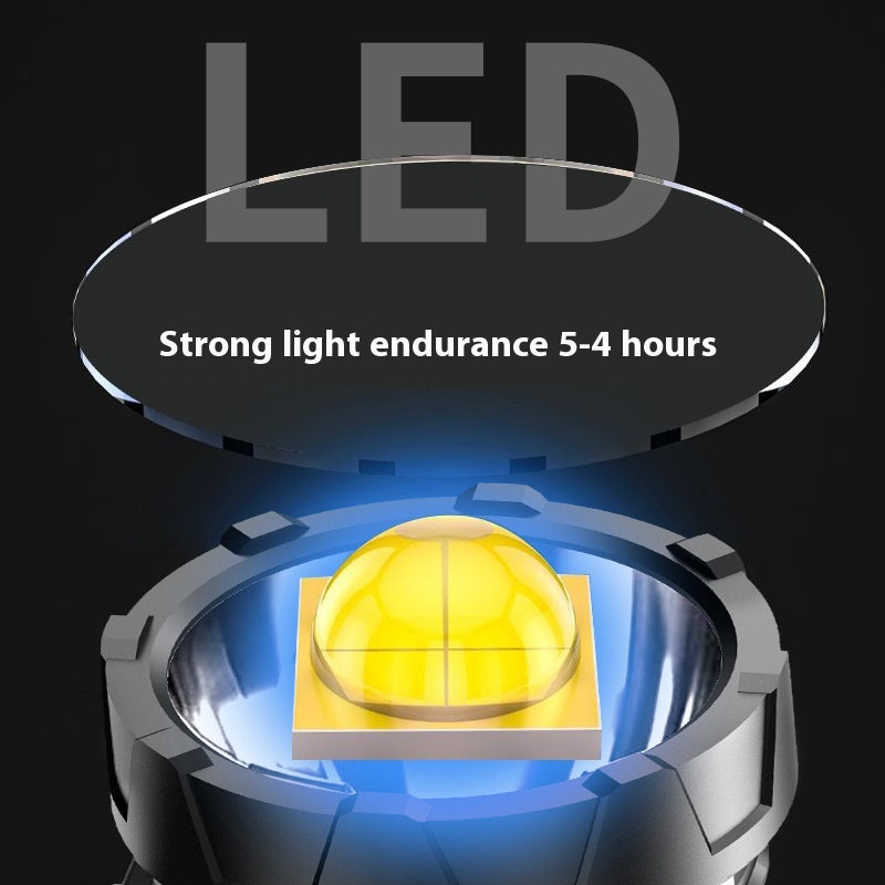 Lampe de poche USB rechargeable à longue portée d'urgence extérieure