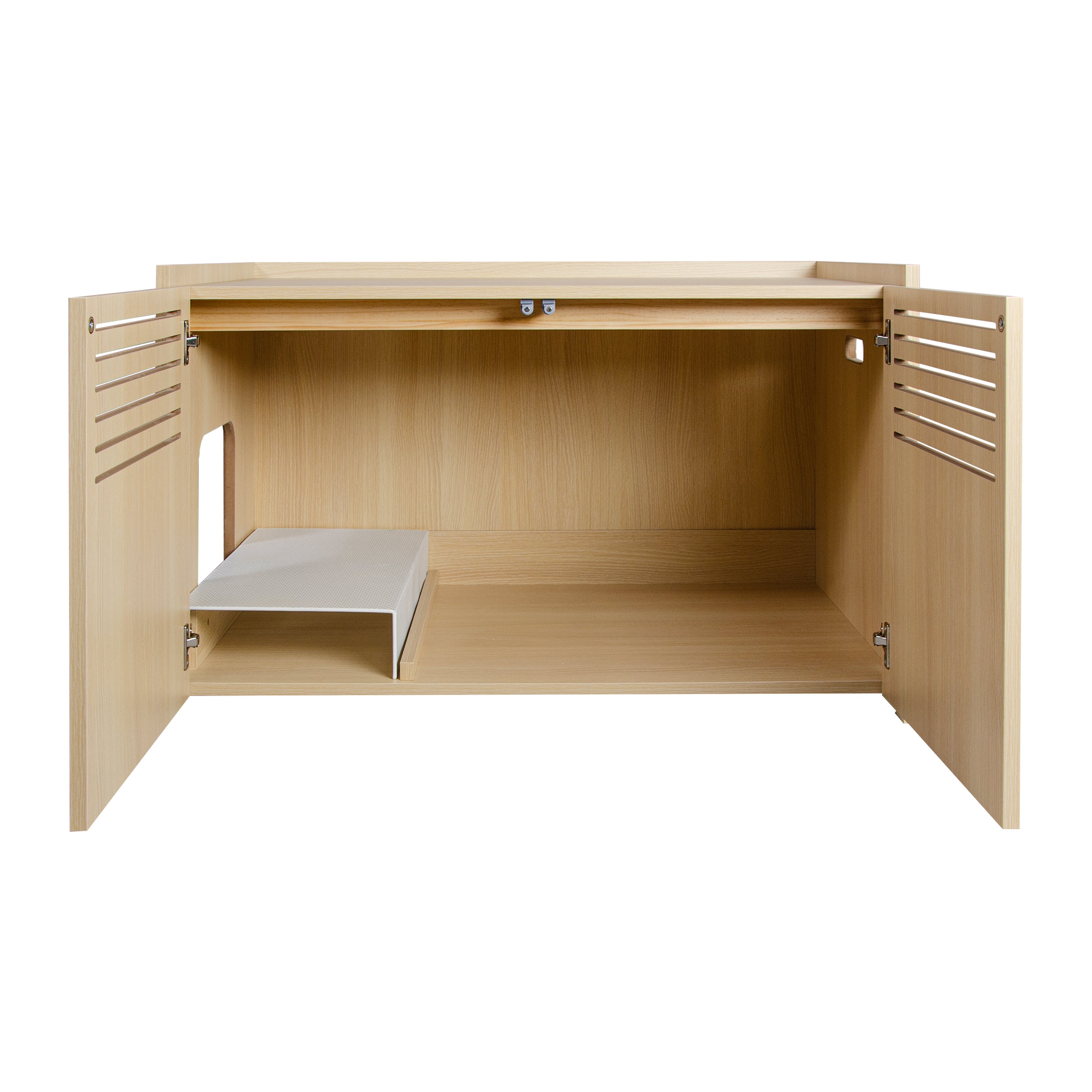 Maison de chat en bois moderne avec paillasson