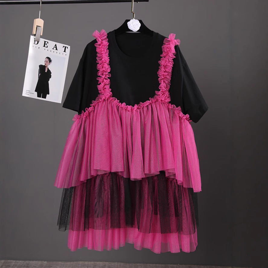 Robe d'habillage pour femmes avec panneau en mesh