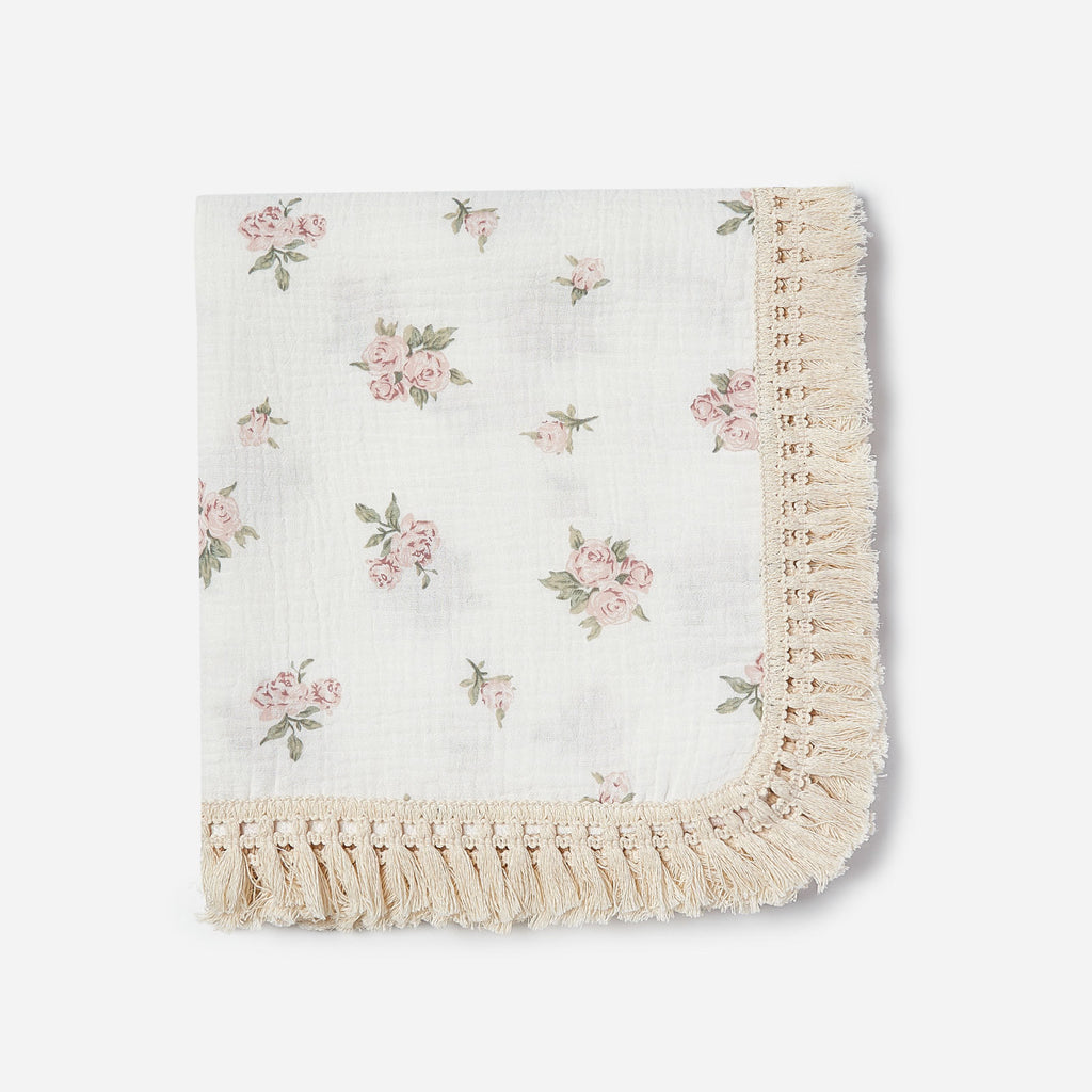 Crêpe de coton imprimé Couverture en tassel