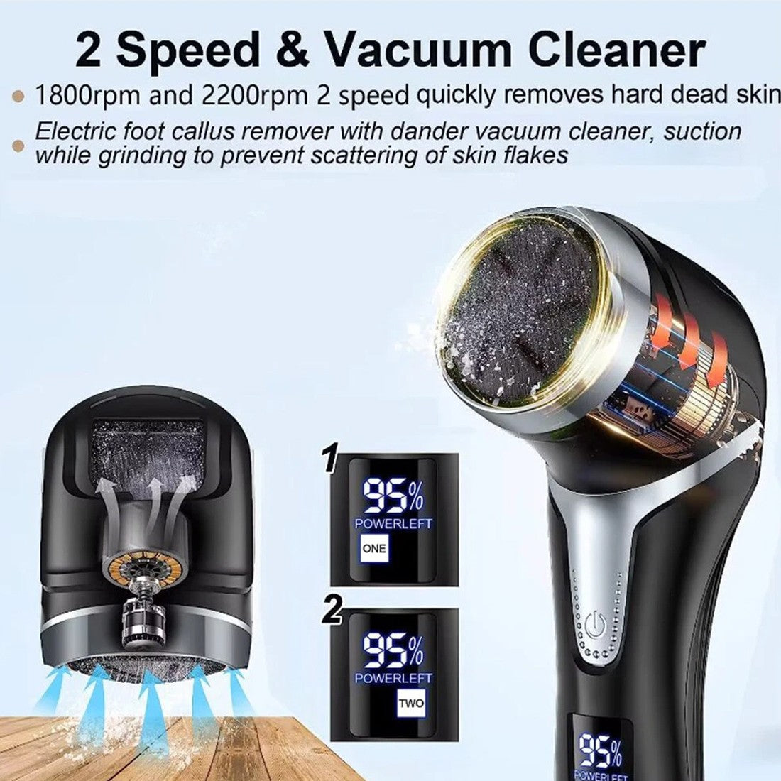Rechargeable Electric Hard Skin Remover Waterproof Foot File Pedicure Set