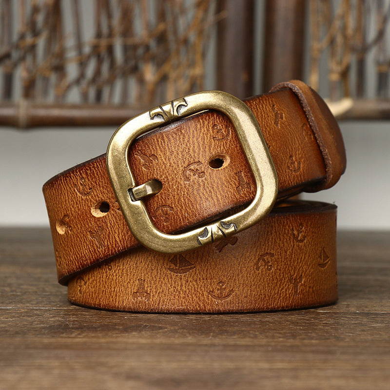 Ceinture en cuir modèle coréen