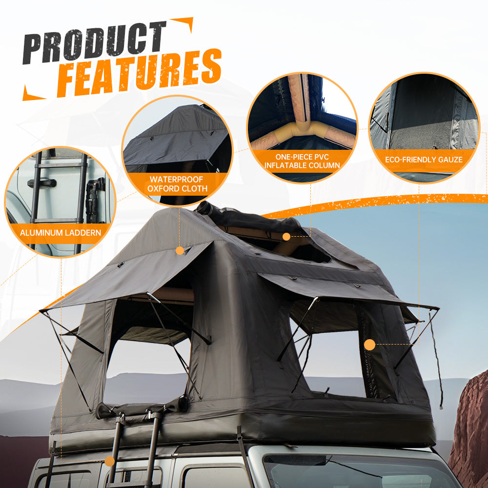 Tente gonflable amphibie portable pour camping pliable Toit hors route Top Tente flottante Te