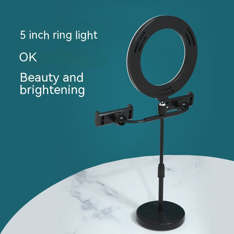 Disque de bureau Mobile Téléphone rétractable Double Chuck Fill Light Bracket