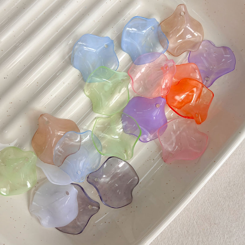 Pendentifs à double couleur en acrylique Lotus