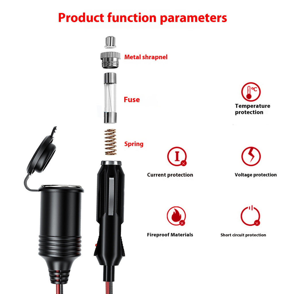 Câble d'extension d'alimentation USB 4 M voiture allume-cigarette USB