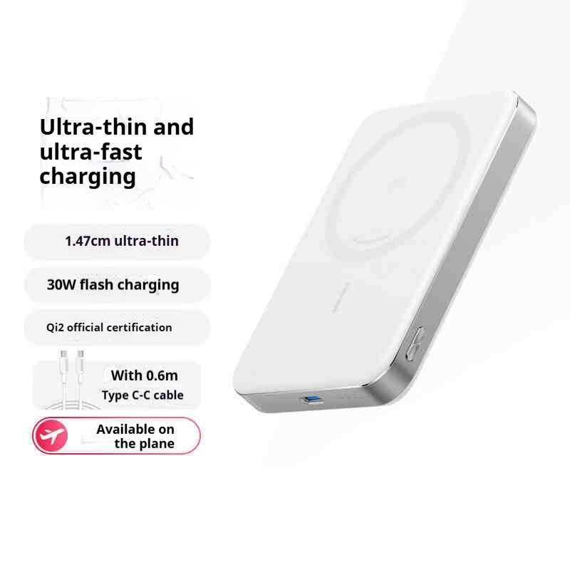 Ultra-Thin Magsafe Magnetic Power Bank 30W Fast Charging 15W Wireless