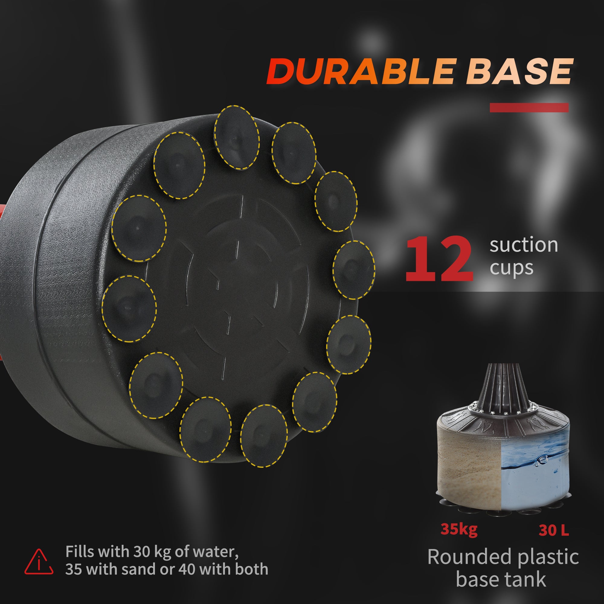 Sac de boxe, Sac de poinçonnage autonome avec balle de vitesse, barre de boxe rotative et gants, Wei