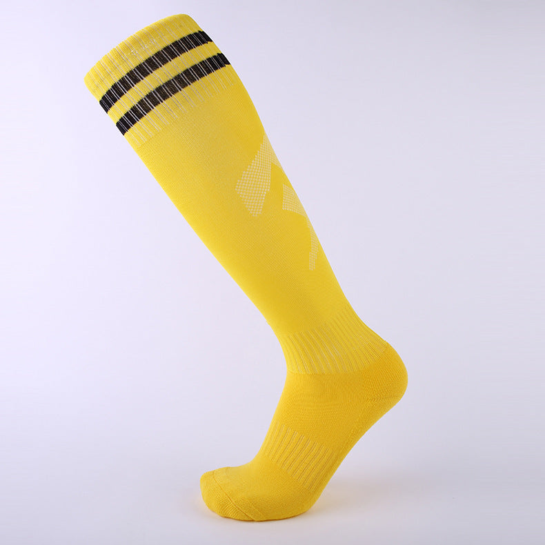 Chaussettes de sport à tube long Épaisseur Serviette sans glissade Fond Hommes Football Socks Sweat-