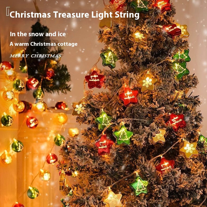 Balle électroplaçante couleurs lumières chaîne arbre de Noël pendentif XINGX