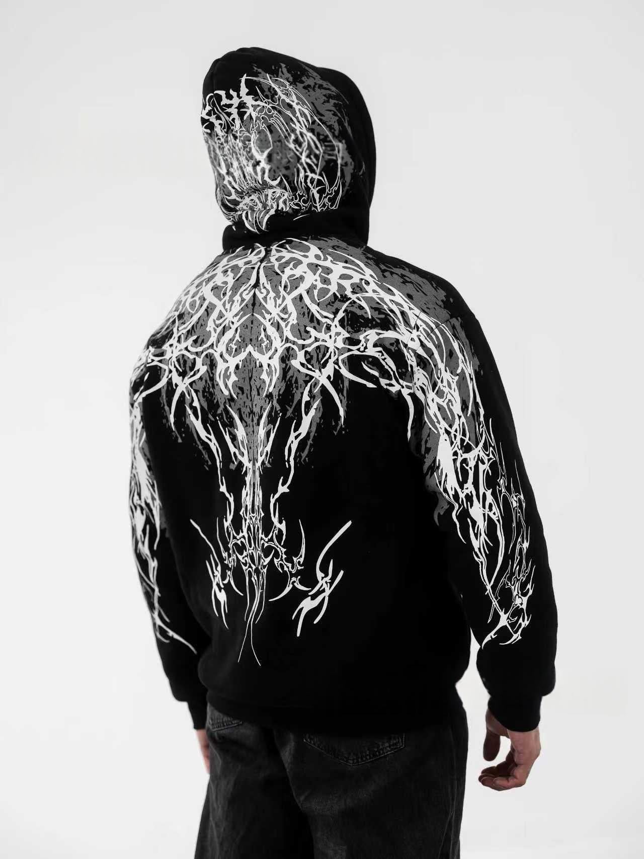 Noctilucent 3D Digital Print Street Motorcycle Top