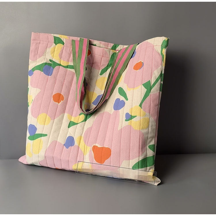 Sac d'épaule épais en coton et en lin rembourré