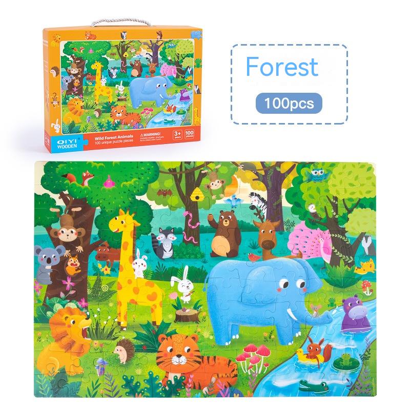 Boîte cadeau Puzzle portable Jouets éducatifs pour l'éducation précoce