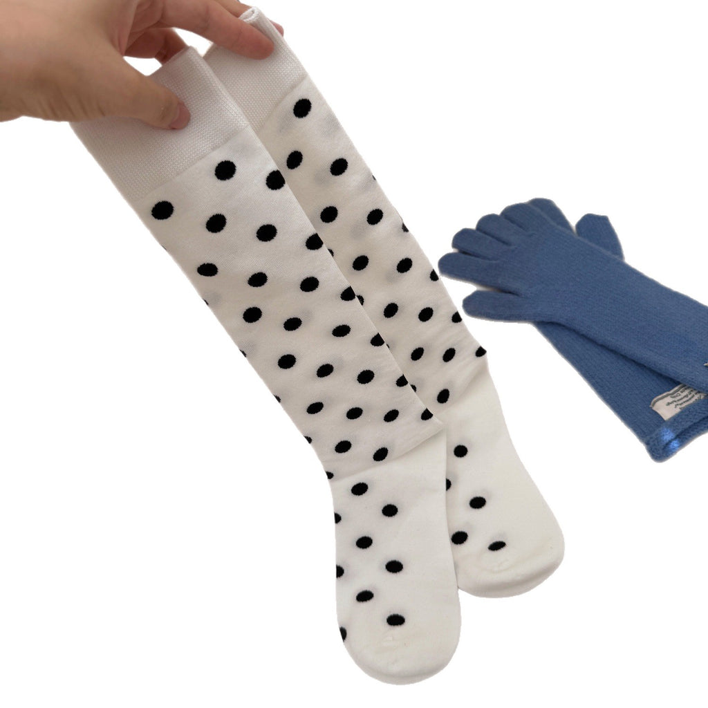 Basique Polyvalent Slimming Respirant Coton Knee-high Femmes Chaussettes