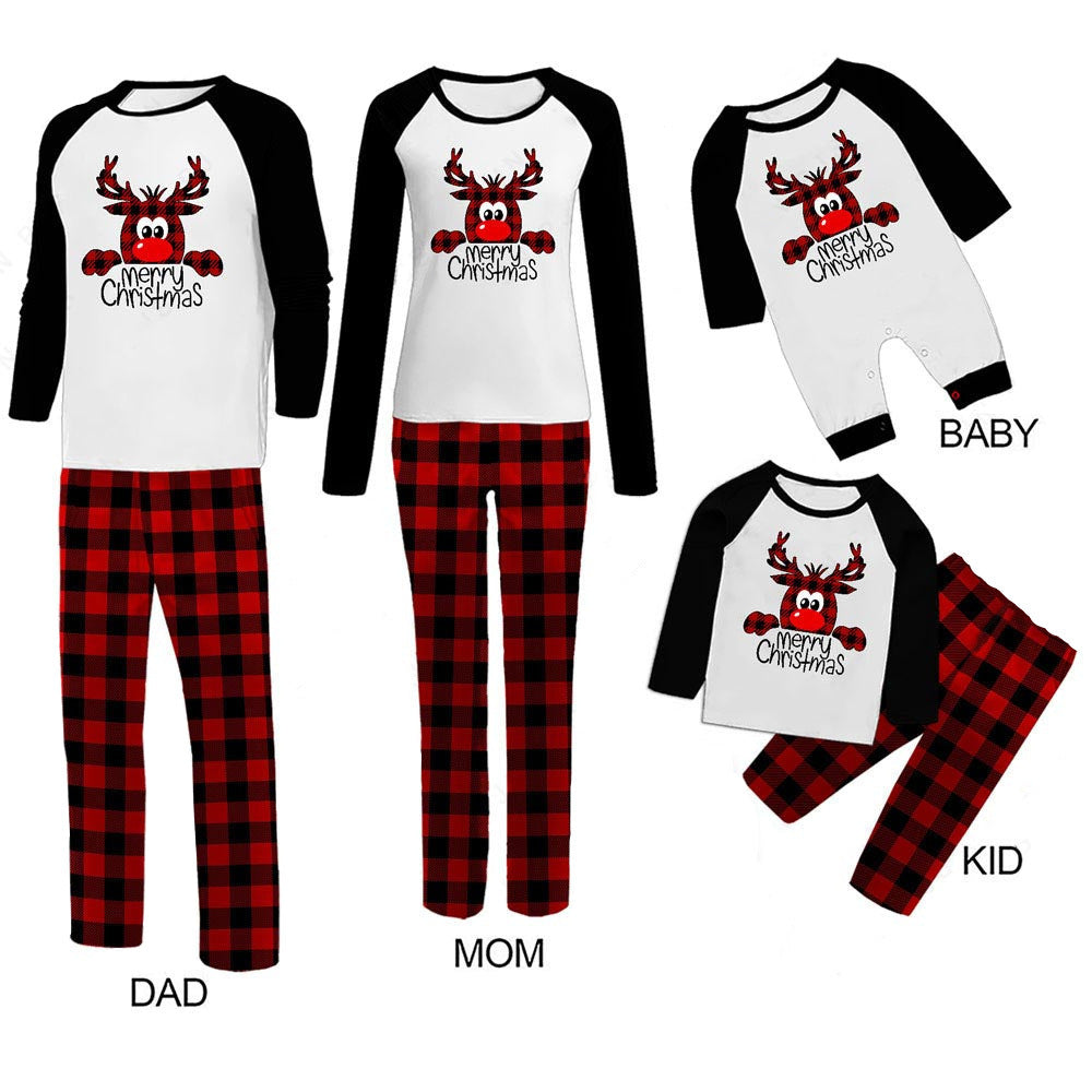 Pyjama de Noël de famille Ensembles de Matching Christmas Sleepwear parent-enfant Pjs Outfit pour Chr