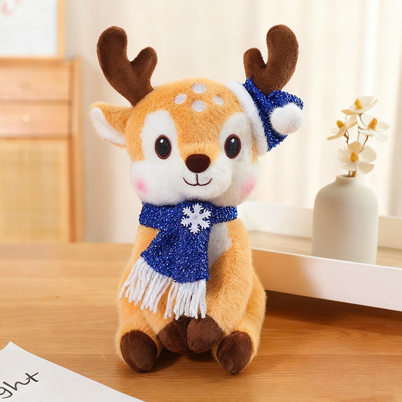 Jouet mignon en peluche de cerf de Noël