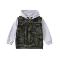 European And American Boy Hooted Raglan Denim Coat