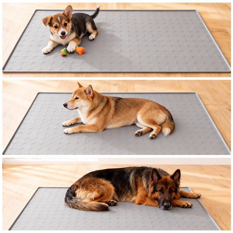 Silicone Pet Mat imperméable et résistant aux taches pour chats et chiens