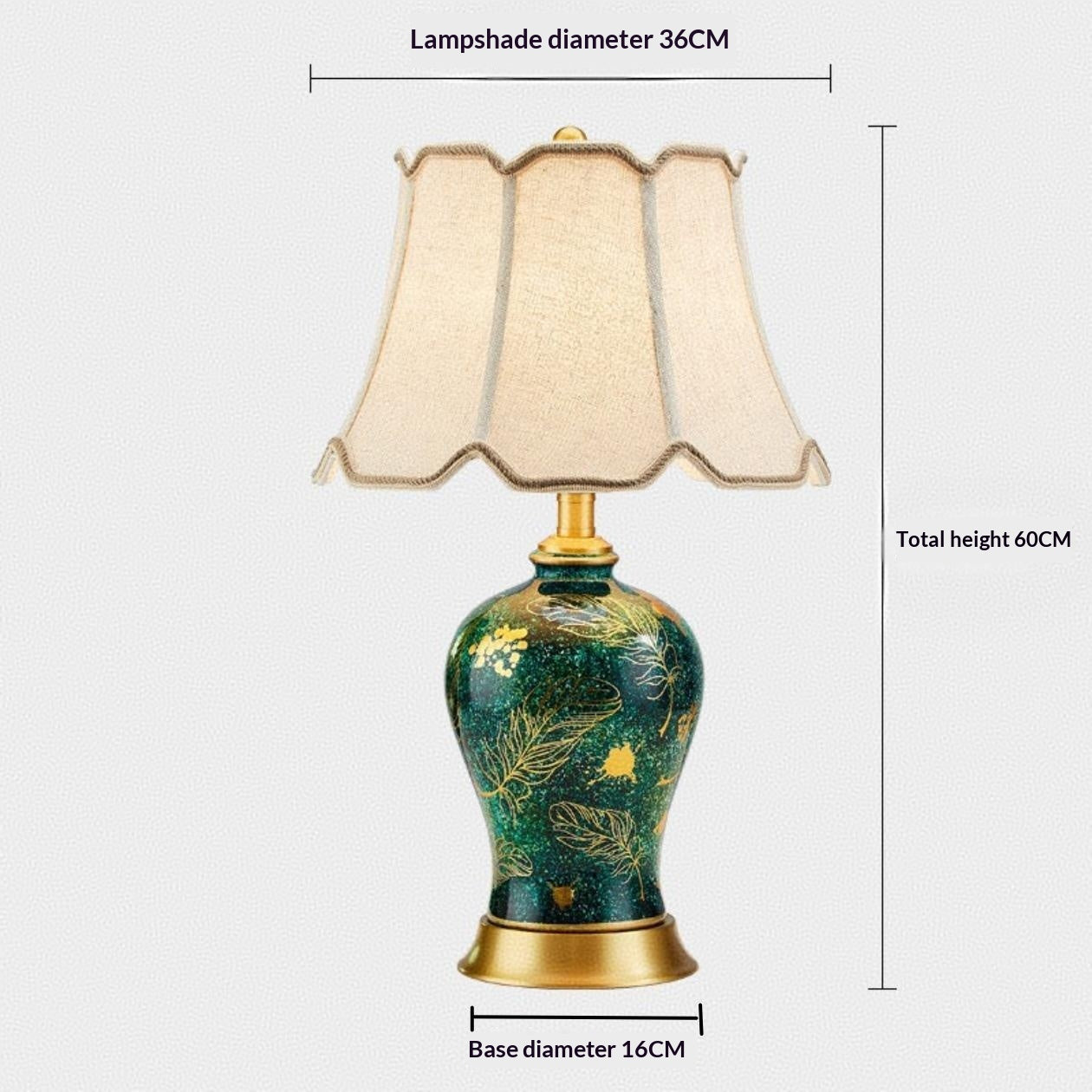Chambre à coucher lit Lampe de table en céramique