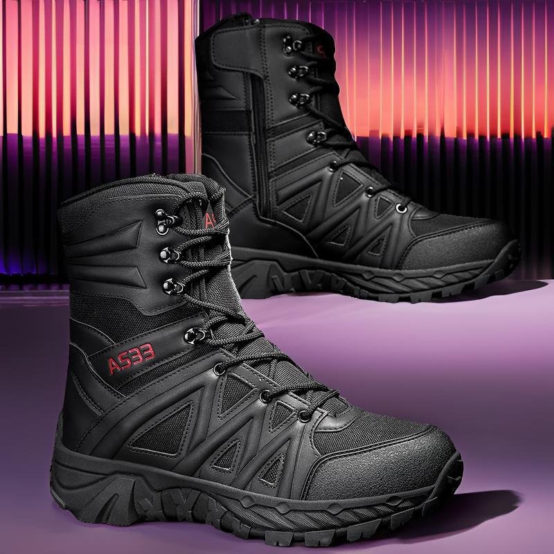 Bottes de randonnée en cuir respirant Chaussures d'escalade haut de gamme et bottes de travail robustes