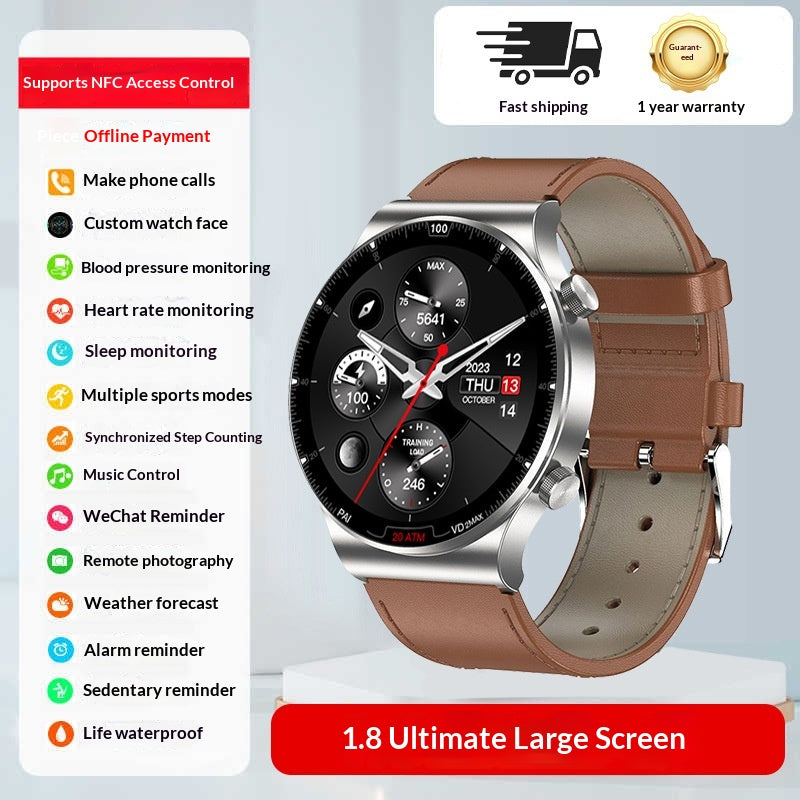 Smart Sports Watch avec Bluetooth appelant la fréquence cardiaque et surveillance du glucose du sanga multifu