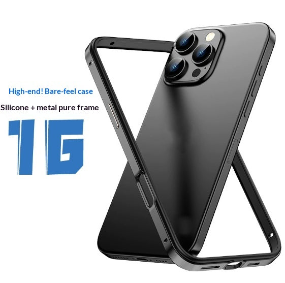 Boite de téléphone en silicone de style Boxer avec cadre en métal et absorption de choc d'angle
